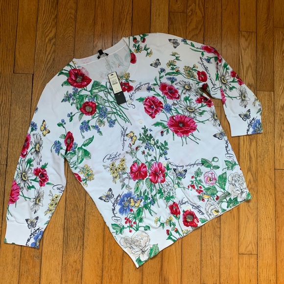 Talbots Sweaters - 🌺 NWT Talbots Floral Cardigan 🌺
